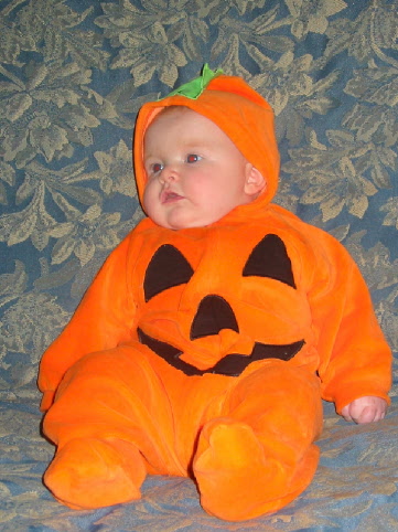 Our little pumpkin, as a pumkin